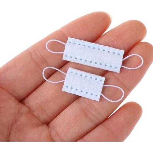New 1Pc/5Pcs 1:12 Dollhouse Mini Mouth Face Masks Miniature Mask For Doll Decor Toy