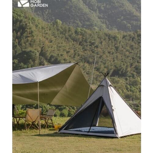 Alpine trekking Indian Pyramid wind and rain camping Multi-family campsite Tent A tower