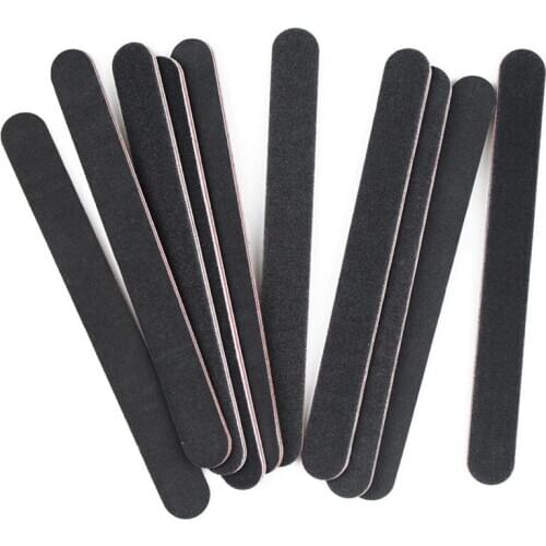 10Pcs Black 100/180 Grit Nail File Buffer Block Nail Art Sanding Buffer Files For Salon Manicure UV Gel Tips Washable Files Nail