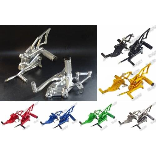 Sale CNC Adjustable Rider Rear Sets Rearset Footrest Foot Rest Pegs Green For Yamaha YZF R3 R25 2014 2015 2016