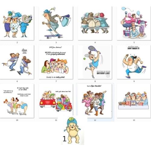 Women character pattern Transparent Silicone Rubber Stamp Sheet Cling Scrapbooking DIY Cute Pattern Photo Album Stamp