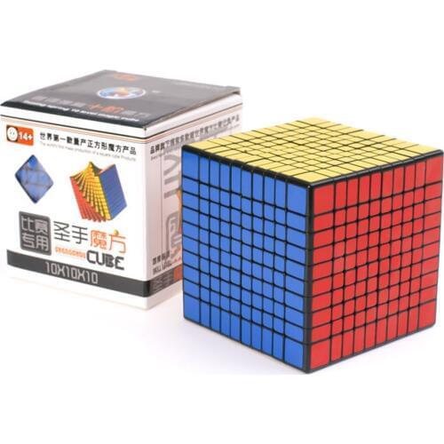Shengshou 10x10 CUBE Black White Sticker 10x10x10 Magic Cube 10Layers Speed Cube Professional Puzzle Toy For Children Kids Gift