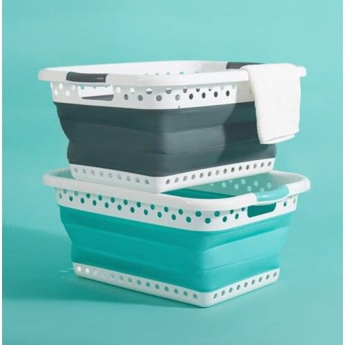 Foldable Laundry Basket Hole-Free Clothes Toy Storage Basket Bathroom Plastic Household Dirty Clothes Basket nordic kitchen