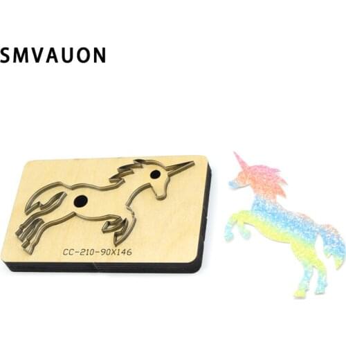 SMVAUON Japan Steel Die Cut Steel Punch Unicorn Cutting Mold Wood Dies Leather Blade Rule Cutter DIY Leather Crafts