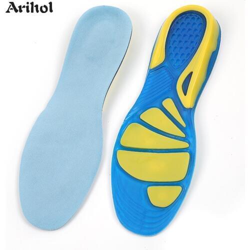 Gel Sports Orthotic Insoles Arch Support Shock Absorption Cushioning Shoe Sole for Running Flat Feet Plantar Fasciitis Shoe Pad