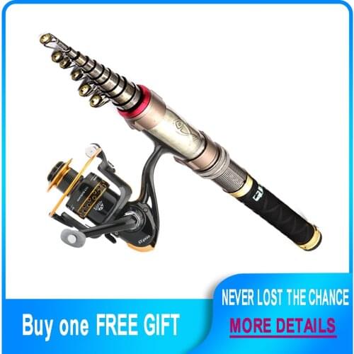 Carbon Fiber Telescopic Fishing Rod Portable Spinning Fishing Rod Pole Travel Sea Boat Rock Fishing Rod 1.5m 1.8m 2.1m 2.4m