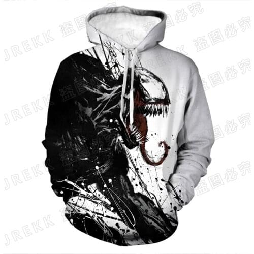 Venom Hoodies Men Women Children 3D Print Pullover Sweatshirts Boy Girl Kids Cool Streetwear Jacket Coat Unisex Clothes