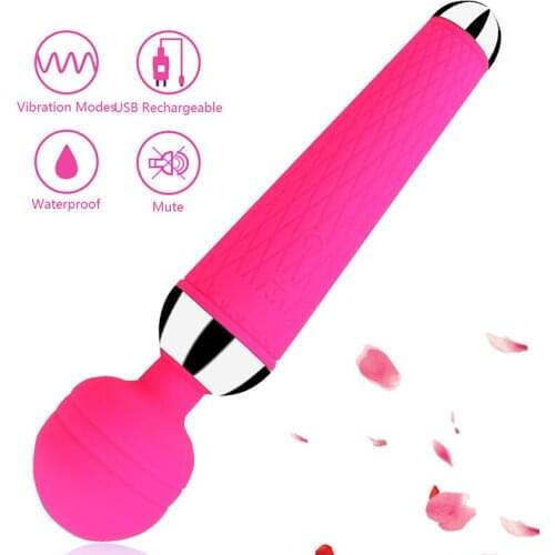 Strong shock double-headed stick Vibrator Before and after stimulation Vagina Clitoris Butt Plug G-spot Sex toys for Woman usb