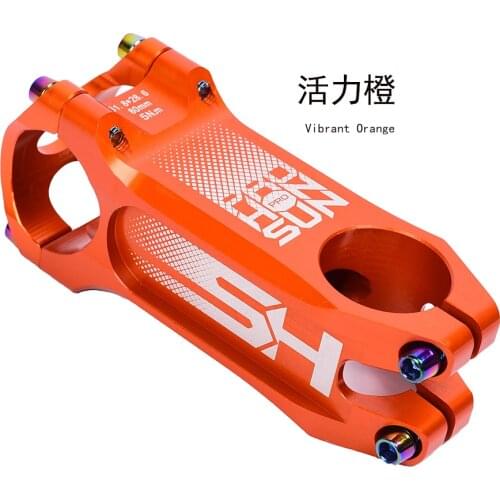 High quality HONSUN aluminum alloy 6061 T6 CNC PVD MTB bicycle stem 0 degree 80mm colorful DIY road Mountain bicycle stem 31.8mm