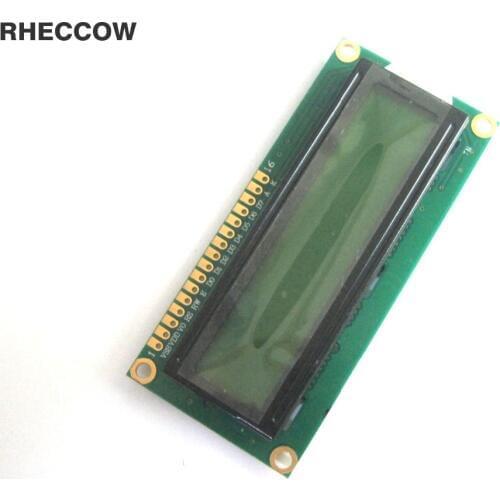RHECCOW 5v Character LCD Module Display LCM 1602 162 16X2 yellow green blacklight black character