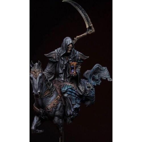 1/20 Scale 90MM Handheld lamp Of the souls of the grim Reaper (including the horses) Unpainted Resin Model Kit Figure Free Shipp