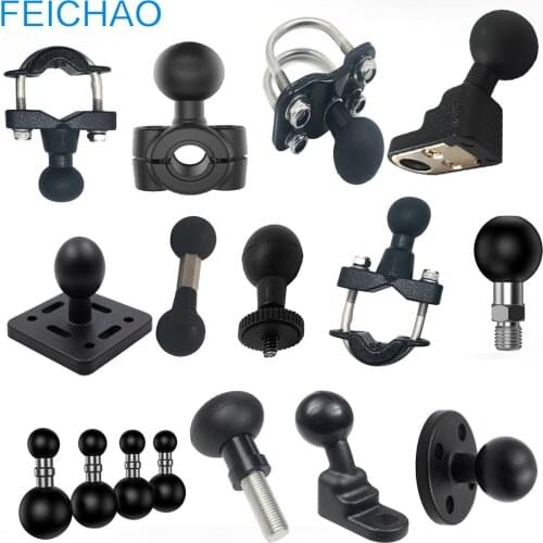 1" Ball Head Adapter M6 M8 M10 1/4" Thread Screw for RAM Mount Motorcycle Handlebar Base U Bolt Bike Riding Action Camera Parts