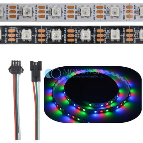 1M 18W 60LEDS/M SK6812 WS2812B LED 5050 RGB Individually Addressable Pixel Strip IP20 IP65 IP67 White/Black PCB DC5V