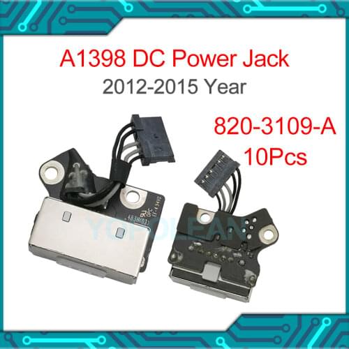 10Pcs DC-IN Power Jack Board For Macbook Pro 15" A1398 DC Jack Board 820-3109-A 2012 2013 2014 2015 Year