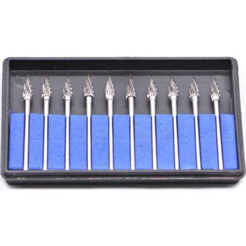 10pcs G4 Dental Grinding Heads Dentistry Equipment Tungsten Steel Carbide Burs Drills Teeth Polishing & Smoothing Dentist Tools