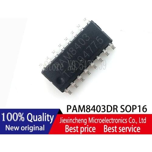 10PCS PAM8403DR PAM8403 SOP16 3W,class-D audio amplifier IC chip New original