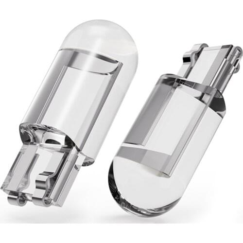 10 Pieces W5W 194 T10 Glass Housing High Brightness COB LED Car Lamp Wedge License Plate Light Dome Light Lichtkoepel Wit Diedo