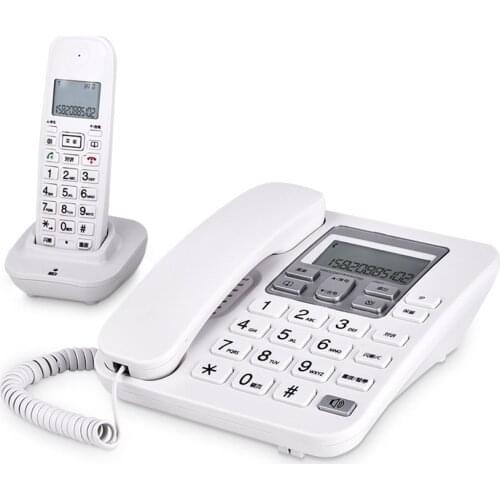 2.4Ghz Expandable Corded/Cordless Phone with FSK / DTMF Dual System, Alarm Clock, 1 Handset Cordless Phone for Home Office