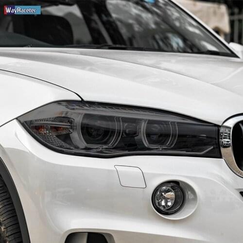 2 Pcs Car Headlight Protective Film Headlamp Transparent Black TPU Sticker For BMW X5 G05 F15 M F85 2019 Accessories