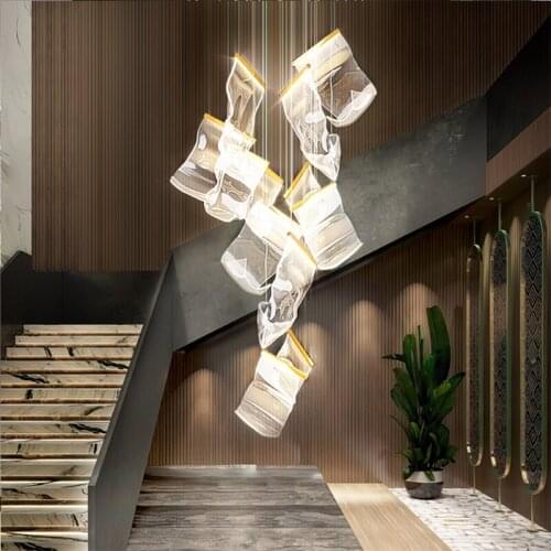 2021 New LED High-End Luxury Villa Hotel Atmospheric Luxury Living Room Duplex Corridor Bedroom Dining Room Lighting Chandeliers