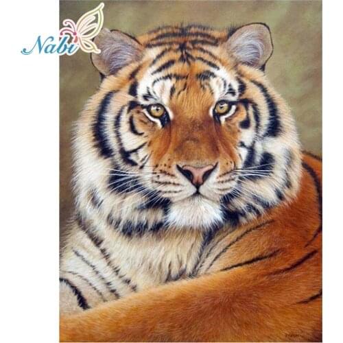 5d diy diamond painting full square Diamond embroidery animals Tiger - diamond mosaic new arrivals 490DD
