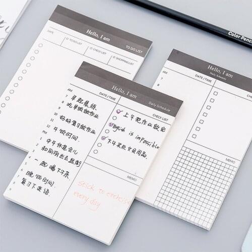 Business Memo Pad Notepad Carry around Inner Pages Paper Notebook Draft Paper for To Do List Tear Checklist Stationery Labels