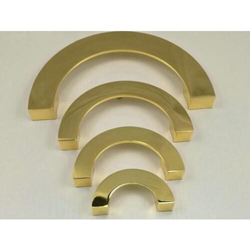 2.5'' 3.75'' 5'' Polished Gold Door Handles Semicircle Dresser Pull Drawer Pulls Handle Knobs Drop Ring Kitchen Cabinet 64 96128