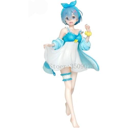 Anime Figure Re:ZERO Starting Life in Another World Rem Rajamas Dress Action Figure Toys Rem And Ram Figurine Model Doll Gift