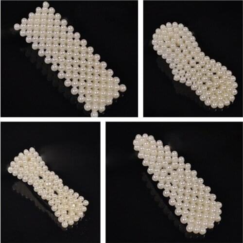 Hot Sale Pearl Hair Clips Fashion for Women Elegant Design Hairpin Girls Shiny Rhinestone Pearl Hairpins Hair Accessories