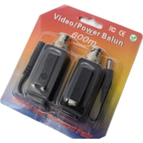 BNC Security Video Balun up to 600meter Twisted Video Balun Passive Transceivers CCTV DVR Camera Video Power Balun Transceiver