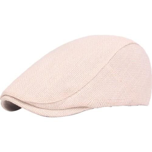 Man Woman Linen Newsboy Hat Beret Cap Fashion Driving Flat Birthday Gift Outdoor Travel Daily Golf Adjustable Shopping Dating