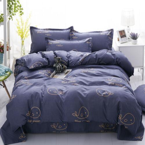 Home Textile High quality Sanding Cartoon Printed 4pcs Bedding Sets Bed Linen Duvet Cover Bed Sheet Pillowcase/bed Set