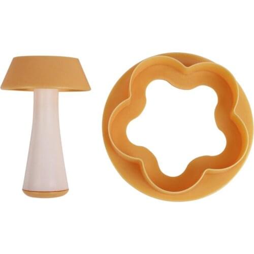 Creative DIY Plastic Cookie Cake Cup Presser Dough Flower Round Muffin Cutter Pastry Cutter Set Tamper Shell Mold