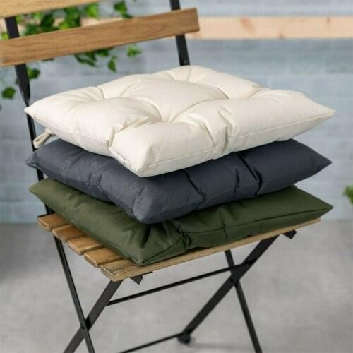 40x40cm Square Thickened Seat Cushions Solid Color Sanded Chair Cushion Cottons Upholstery Soft Padded 2021 New Cushion Pad