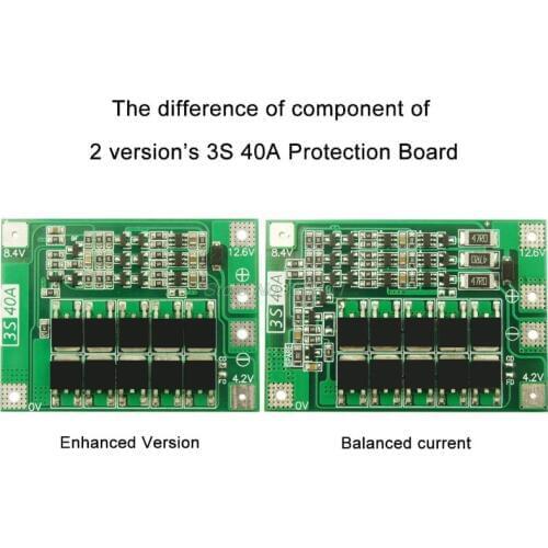 3S 40A Li-ion Lithium Battery Charger Lipo Cell Module PCB BMS Protection Board For Drill Motor 12.6V with Balance Dropship