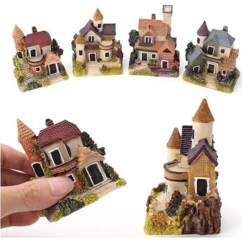 Miniature House Fairy Garden Micro Landscape Home Decoration Resin Craft Decor for any plant nursery doll house desk decor