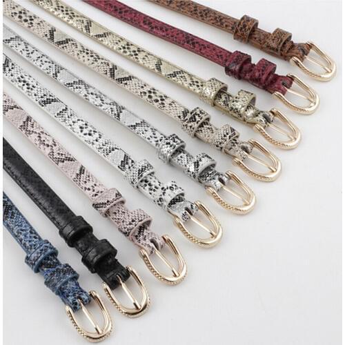 Fashion Men Women Unisex Belt Classic Hot New Trend Snake Skin PU Leather Chest Hip Waistband Thin Strap Adjustable Belts