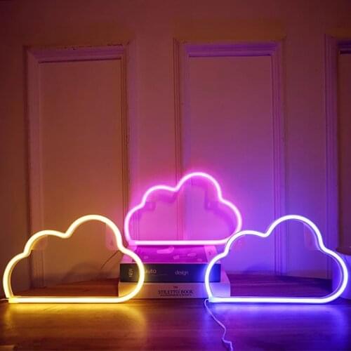 Neon Light Blue Cloud Led Neon Sign Night Lights Home Xmas Party Wedding Wall Hanging Kids Room Night Lamp