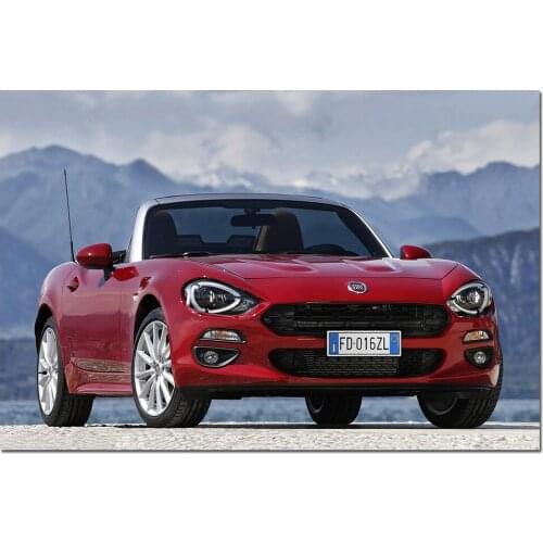 Wall Art Posters and Prints Fiat 124 Spider Roadster Modern Canvas Paintings for Living Room Decor