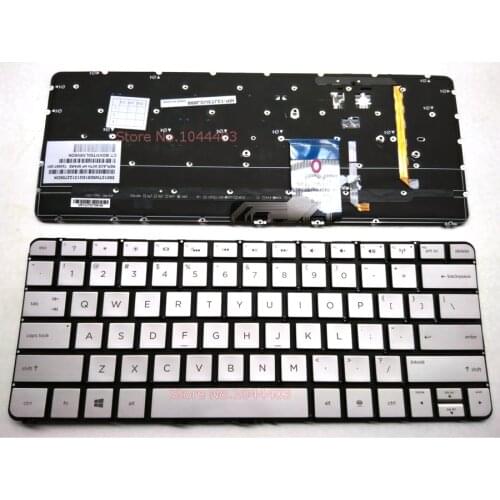 New Laptop keyboard for HP Spectre XT Pro 13-3000 13-3010DX 13-3018CA 13T-3000 743897-001 MP-13J73USJ886 Silver US Backlit