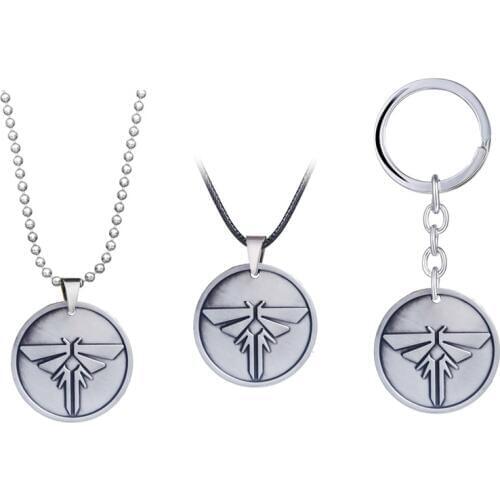 New Arrival Game The Last Of Us Metal Keychain Round Pendant Necklace Car Keyring Key Holder Chaveiro Accessory Gift Men Women