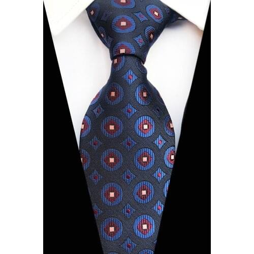New Design 8cm Men Formal Tie Geometric Plaids Personality Necktie
