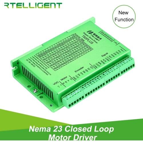 Rtelligent T60PLUS with 57A3ED Nema 23 Digital Closed Loop Stepper Motor Driver Stepper Driver Kit With Z Signal Input