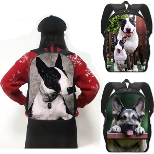 Cute Dog German Shepherd Print Backpack Boys Girls Like School Bags Labrador Retriever Single-layer School Bag Backpack
