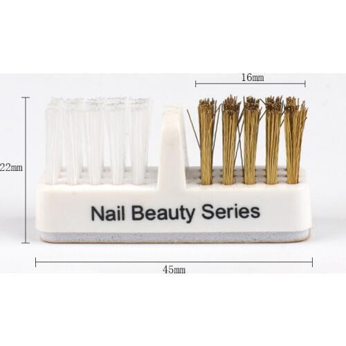 1Pcs Nail Art Cleaning Brush For Nail Drill Bit Portable Copper Plastic Brush For Electric Manicure Drills Bit Cleaner Tools