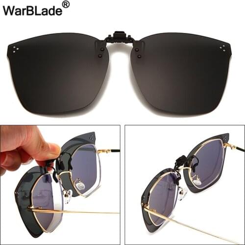 WarBLade Brand Polarized Sunglasses Men Women Square Clip On Sunglasses UV400 Fishing Driving Goggle Glasses Eyewear Accessories