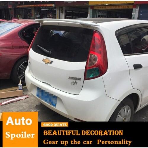 For Chevrolet SAIL Hatchback Spoiler ABS Plastic Material Car Rear Wing White Color Trunk Rear Roof Spoiler Sport 2011-2013