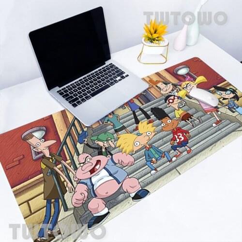 Funny Cartoon Hey Arnold Helga Love MousePads Keyboard Pad Desk Mat Mouse Mat Natural Rubber Soft Hot Sell HD Mice Pad Office