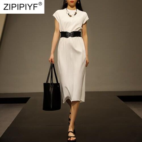 Women Dress Female Casual Flare Sleeve Office Chiffon Dot Print Dresses A-line Vintage Sweet Clothing Vestidos c177