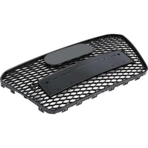1 Set Car Accessories Front Sport Hex Mesh Hood Grill Gloss For Audi A5S5 B8.5 2013 2014 2015 2016 For RS5 Style Black